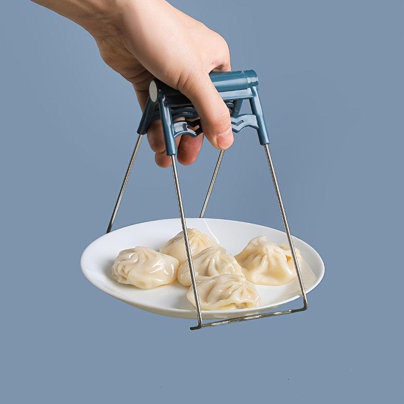 2pcs Non Slip Plate Tongs for Safe Steaming