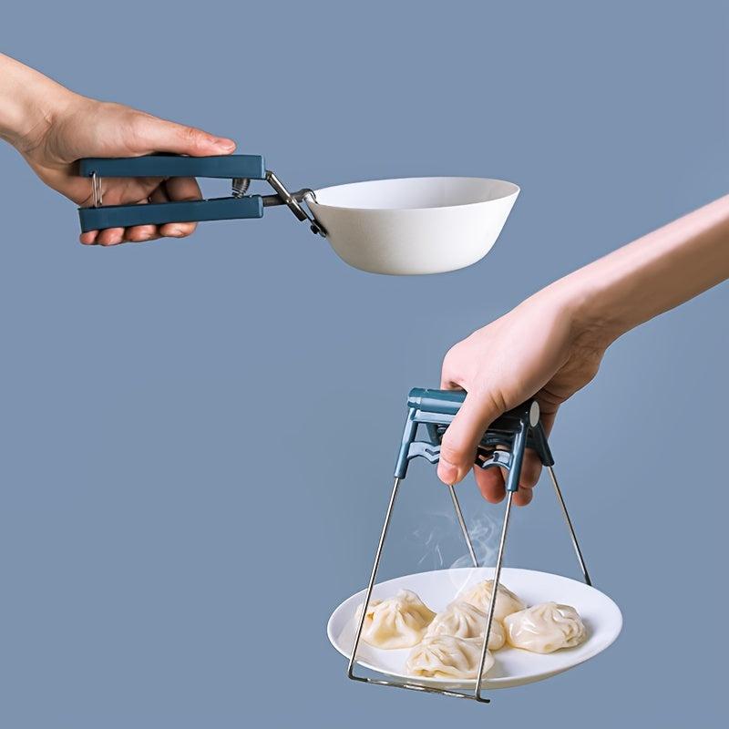 2pcs Non Slip Plate Tongs for Safe Steaming