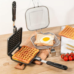 1pc Belgian Waffle Maker Pan Aluminum Cookware for Breakfast