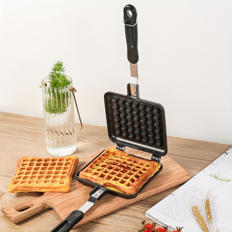 1pc Belgian Waffle Maker Pan Aluminum Cookware for Breakfast