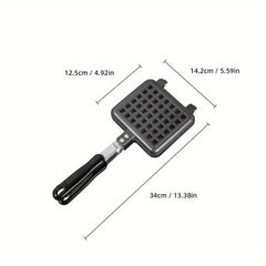 1pc Belgian Waffle Maker Pan Aluminum Cookware for Breakfast