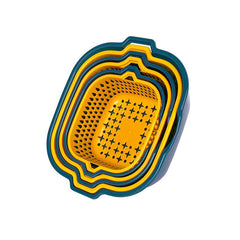 Double Layer Drainage Basket 2 in 1 Washing Basin Fruit Vegetable Storage