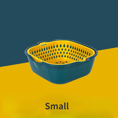 Double Layer Drainage Basket 2 in 1 Washing Basin Fruit Vegetable Storage