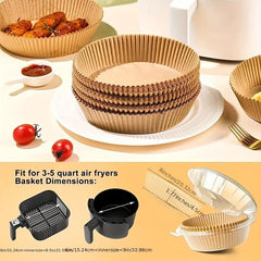 50-100 Disposable Air Fryer Liners Paper Liner Pots Baking Trays Kitchen Gadgets