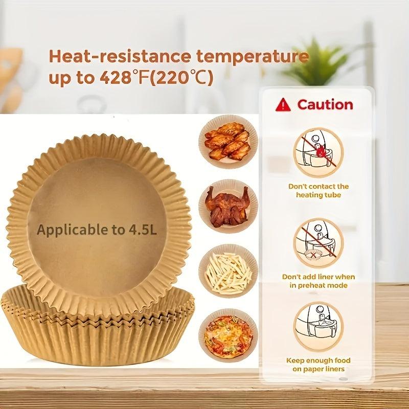 50-100 Disposable Air Fryer Liners Paper Liner Pots Baking Trays Kitchen Gadgets