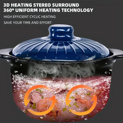 1pc Ceramic Casserole Stew Pot High Temp Resistant