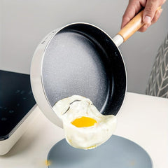 Non Stick Letter Frying Pan with Wooden Handle 6.3i