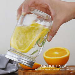 12 Pack 16oz Mason Jars with Sealed Lids for Kitchen Storage