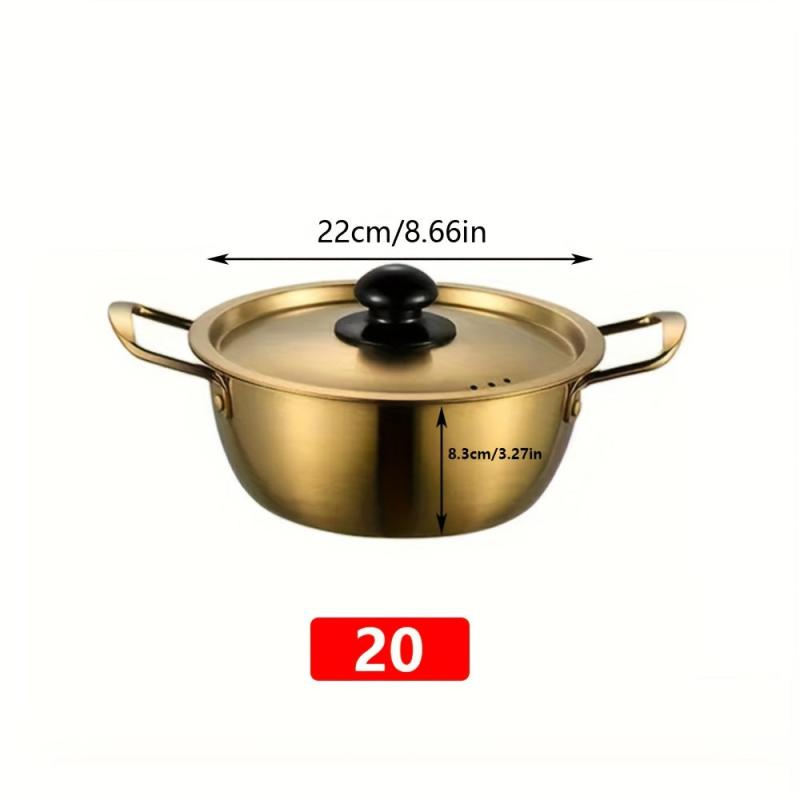 Stainless Steel Ramen Pot With Lid for Delicious Noodles