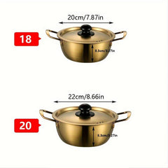 Stainless Steel Ramen Pot With Lid for Delicious Noodles