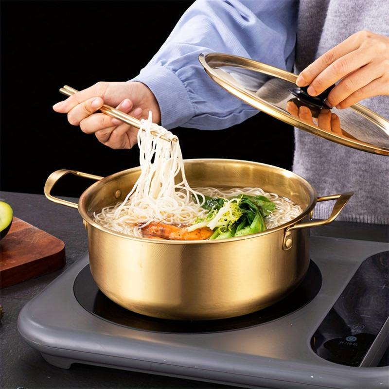 Stainless Steel Ramen Pot With Lid for Delicious Noodles
