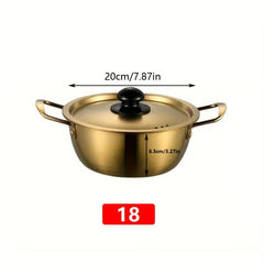 Stainless Steel Ramen Pot With Lid for Delicious Noodles