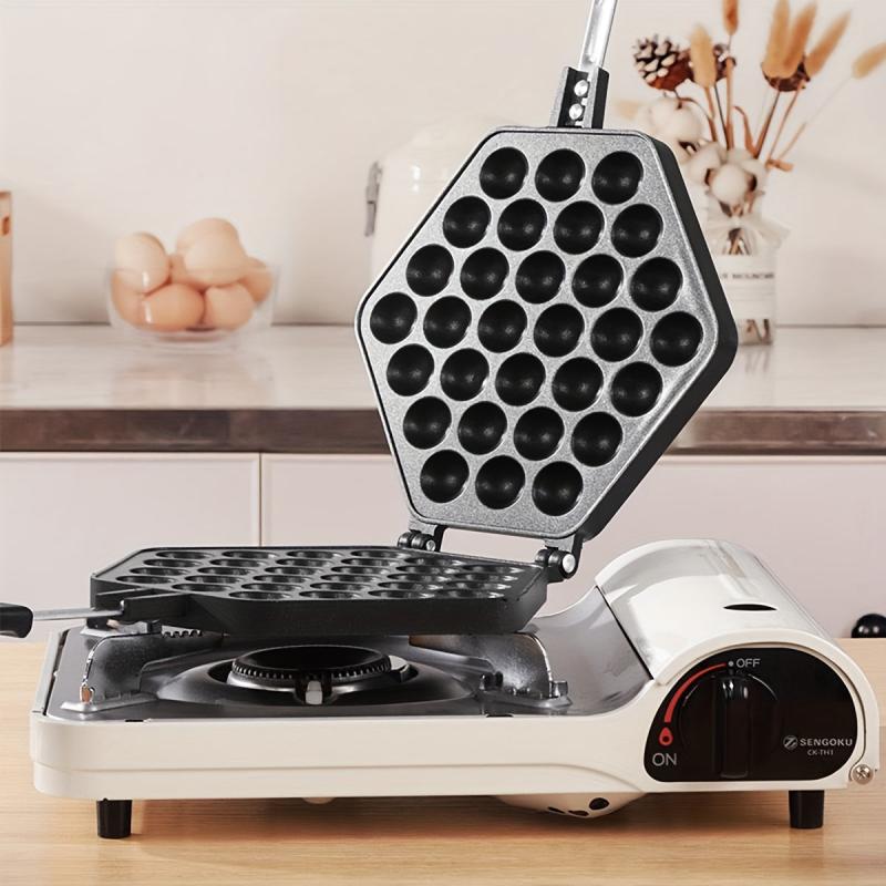 Non Stick Eggshell Baking Pan For Waffles Cakes And Breakfast Snacks