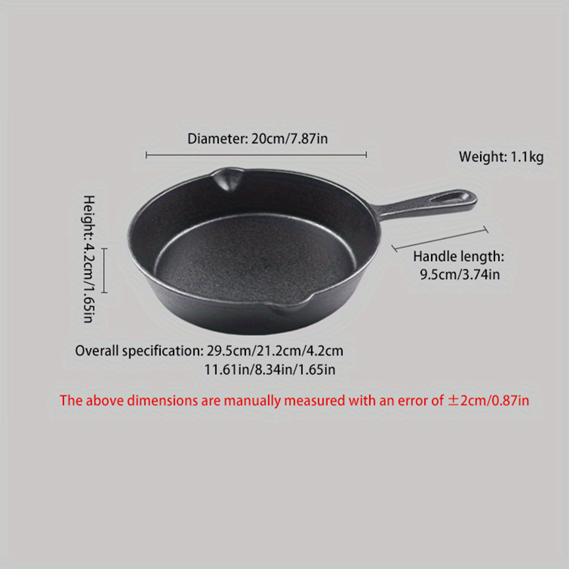 Cast Iron Frying Pan Non stick Breakfast Omelet Pan