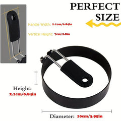 2pcs Stainless Steel Egg Rings Pancake Mold for Frying Eggs Omelet