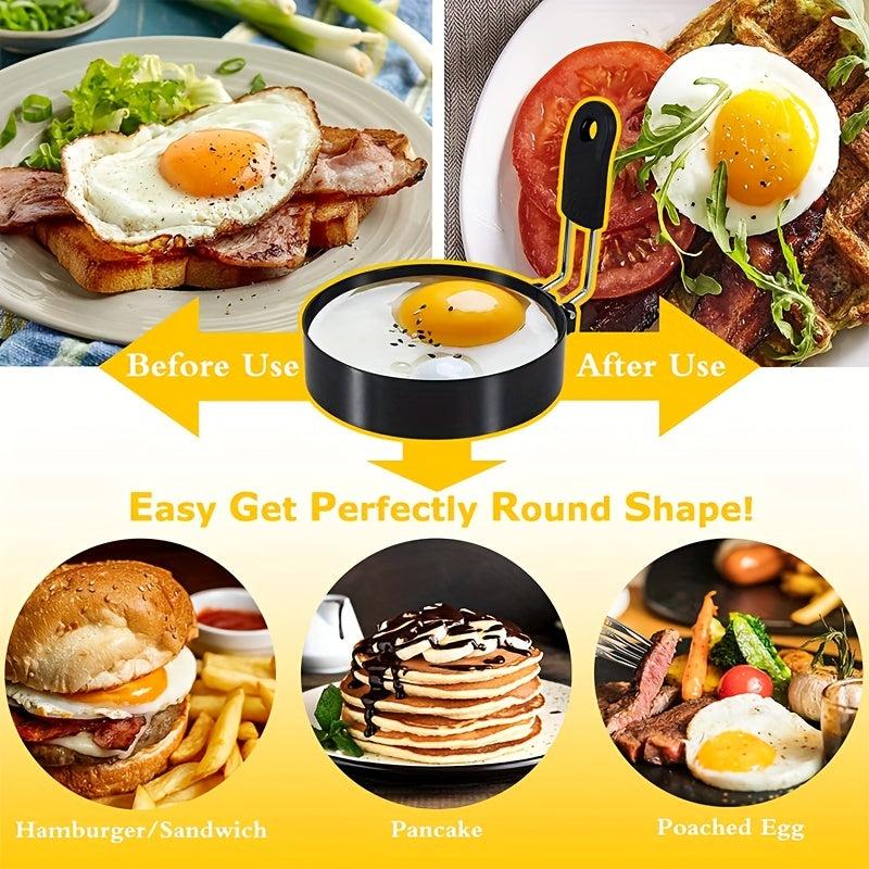 2pcs Stainless Steel Egg Rings Pancake Mold for Frying Eggs Omelet