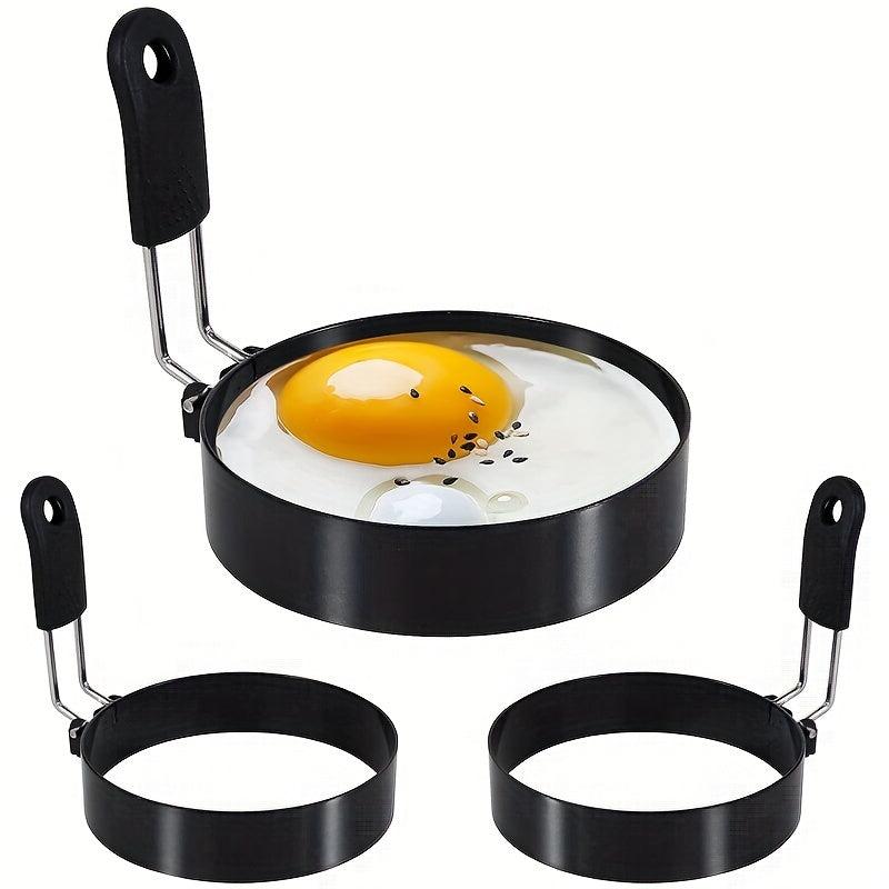 2pcs Stainless Steel Egg Rings Pancake Mold for Frying Eggs Omelet