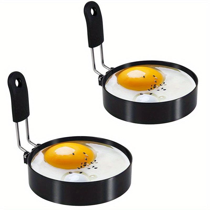 2pcs Stainless Steel Egg Rings Pancake Mold for Frying Eggs Omelet