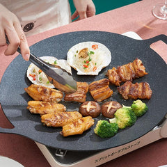Non Stick Round Grill Pan Outdoor Travel Camping Frying Pan