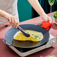 Non Stick Round Grill Pan Outdoor Travel Camping Frying Pan