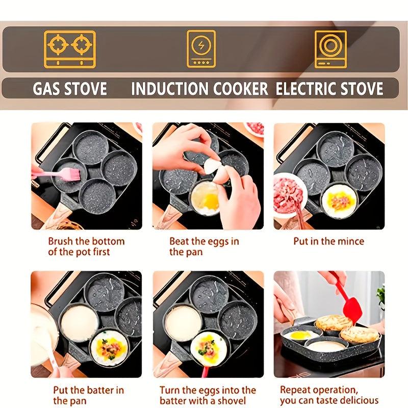Non Stick Egg Pancake Maker With Wooden Handle for Induction Cooker & Gas Stove