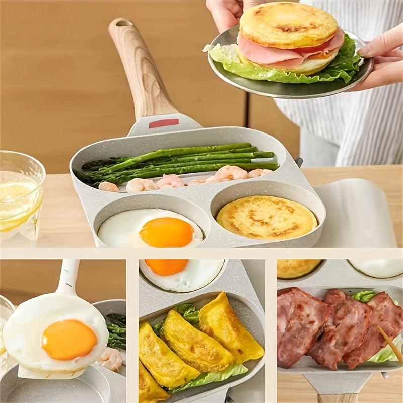 1 Pc 4-hole Kitchen Fry Pan Non-stick Breakfast Egg Steak Pot
