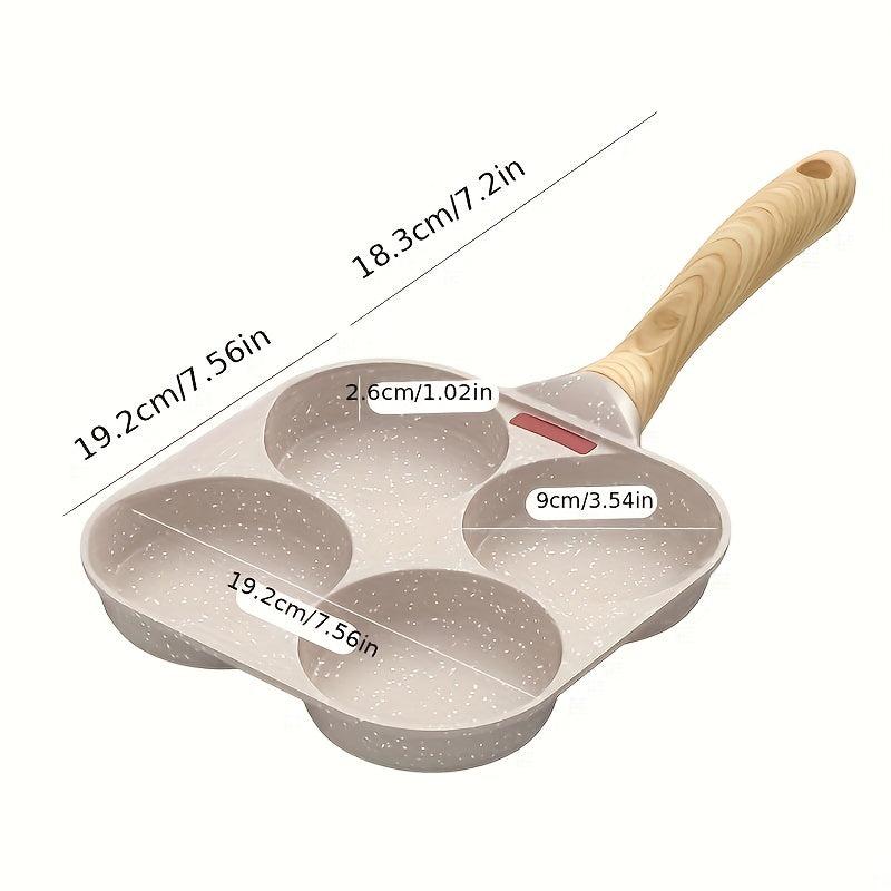 1 Pc 4-hole Kitchen Fry Pan Non-stick Breakfast Egg Steak Pot
