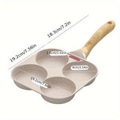 1 Pc 4-hole Kitchen Fry Pan Non-stick Breakfast Egg Steak Pot