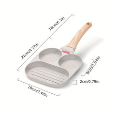 1 Pc 4-hole Kitchen Fry Pan Non-stick Breakfast Egg Steak Pot