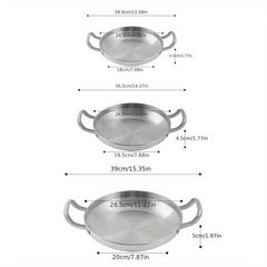 Stainless Steel Plate Handle Barbecue Hot Pot Cookware