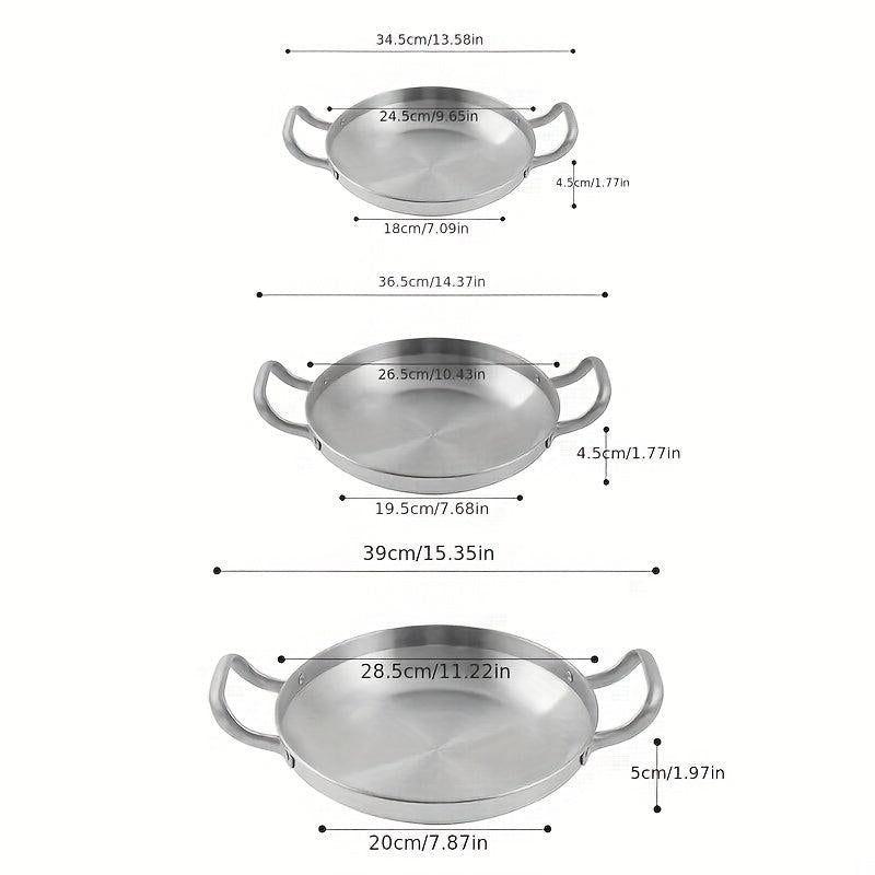 Stainless Steel Plate Handle Barbecue Hot Pot Cookware