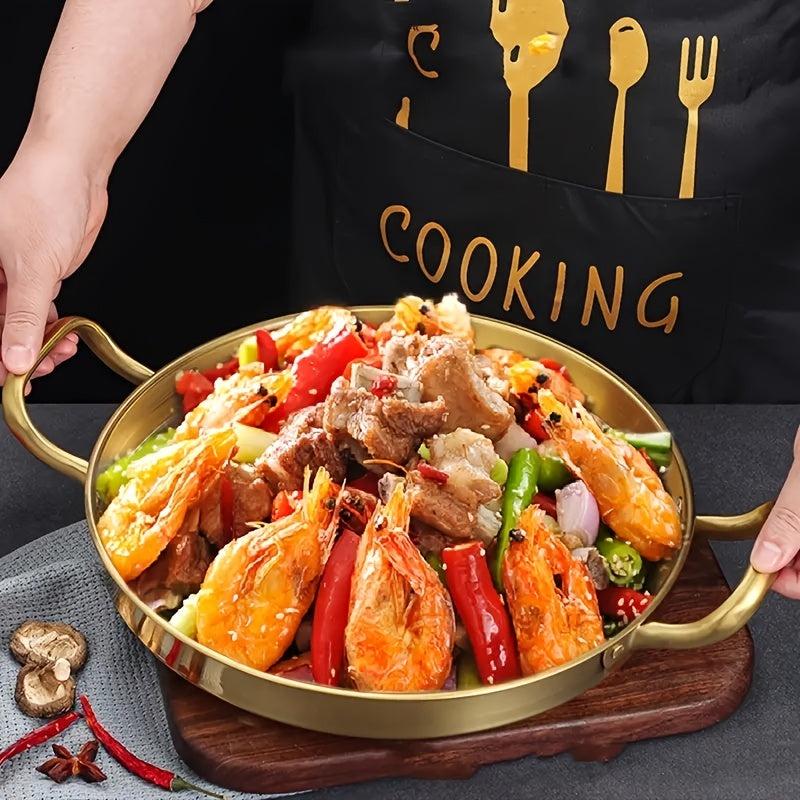 Stainless Steel Plate Handle Barbecue Hot Pot Cookware