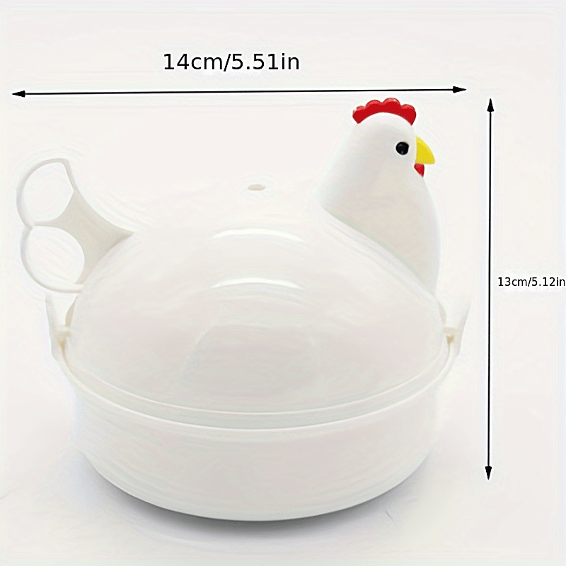 Kitchen Chicken Shaped Microwave Egg Steamer High Capacity Egg Cooker