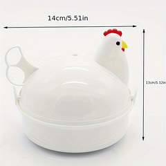 Kitchen Chicken Shaped Microwave Egg Steamer High Capacity Egg Cooker