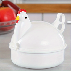 Kitchen Chicken Shaped Microwave Egg Steamer High Capacity Egg Cooker
