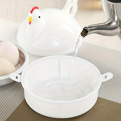 Kitchen Chicken Shaped Microwave Egg Steamer High Capacity Egg Cooker