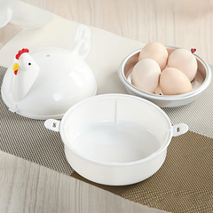 Kitchen Chicken Shaped Microwave Egg Steamer High Capacity Egg Cooker