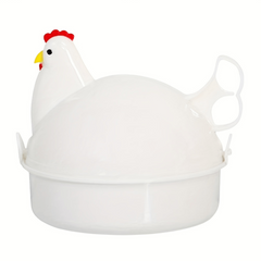 Kitchen Chicken Shaped Microwave Egg Steamer High Capacity Egg Cooker