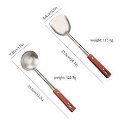 1pc Stainless Steel Cooking Utensils Kitchen Spoon Spatula Shovel Colander