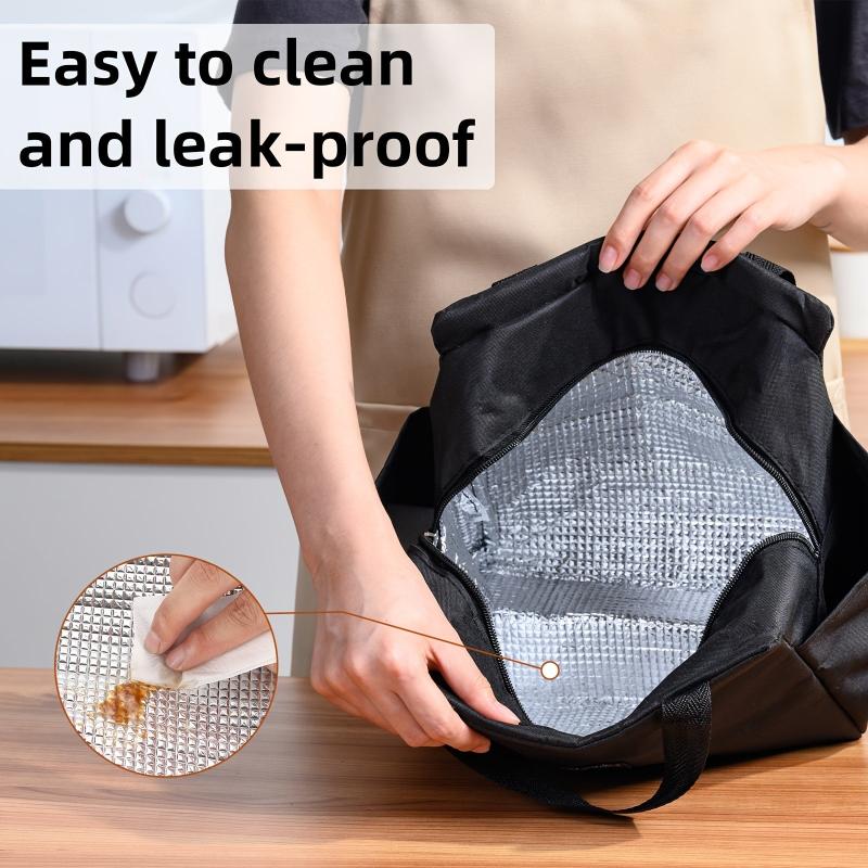 Large Capacity Lunch Bag Heat Preservation Waterproof Leakproof Outdoor Commutin