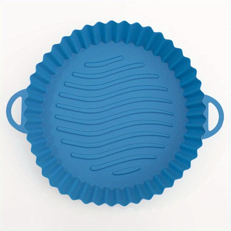 Silicone Air Fryer Basket Oven Mold Pizza Chicken Square Round Pan Liner