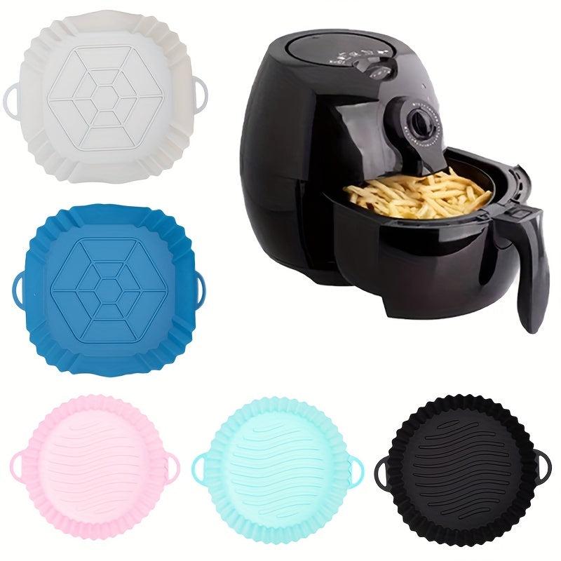 Silicone Air Fryer Basket Oven Mold Pizza Chicken Square Round Pan Liner