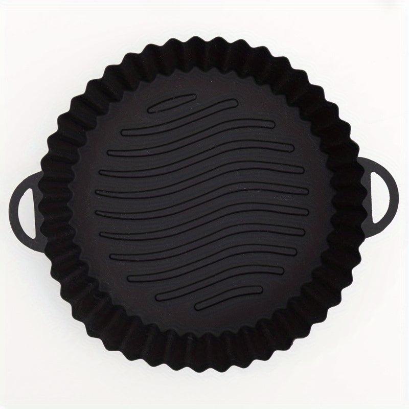 Silicone Air Fryer Basket Oven Mold Pizza Chicken Square Round Pan Liner