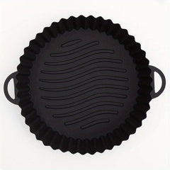 Silicone Air Fryer Basket Oven Mold Pizza Chicken Square Round Pan Liner