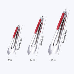 3pcs Stainless Steel Food Clip for BBQ and Kitchen Use