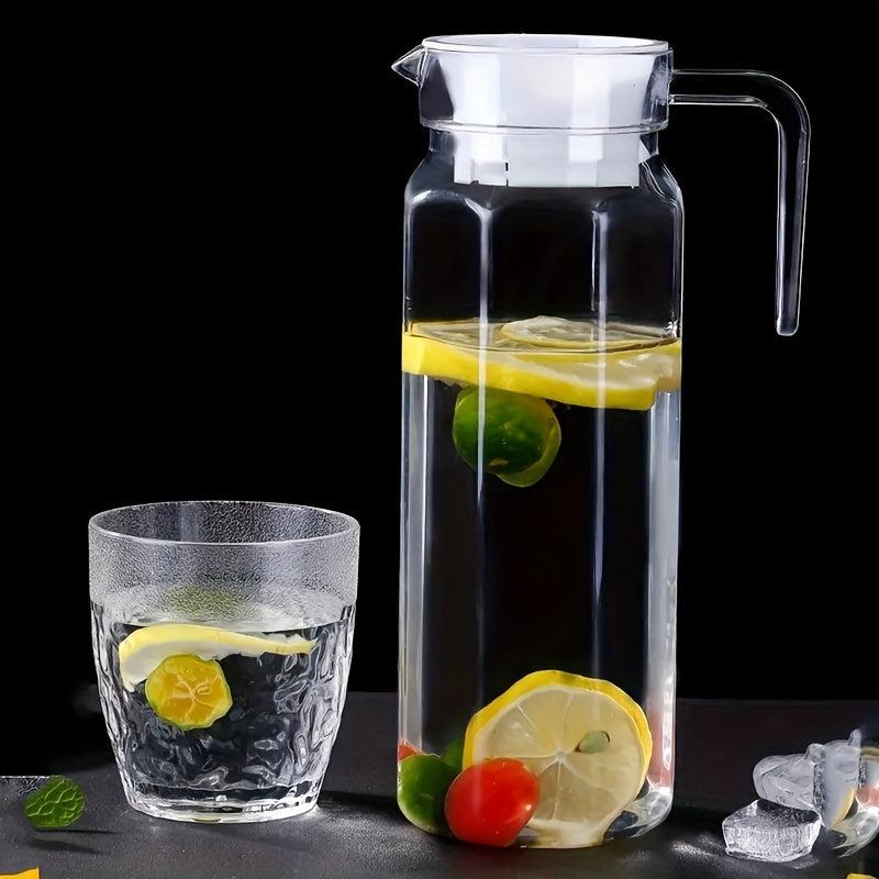Clear Acrylic Pitcher With Lid - Perfect for Lemonade, Tea, Juice - 1L