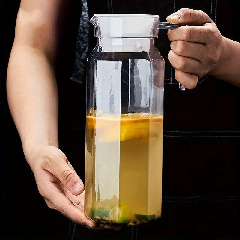 Clear Acrylic Pitcher With Lid - Perfect for Lemonade, Tea, Juice - 1L