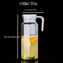 Clear Acrylic Pitcher With Lid - Perfect for Lemonade, Tea, Juice - 1L