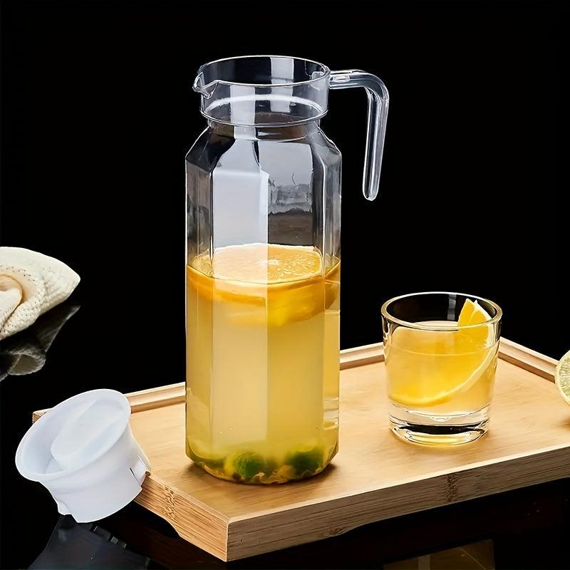 Clear Acrylic Pitcher With Lid - Perfect for Lemonade, Tea, Juice - 1L