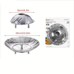 Stainless Steel Steamer Basket Vegetable Collapsible Insert